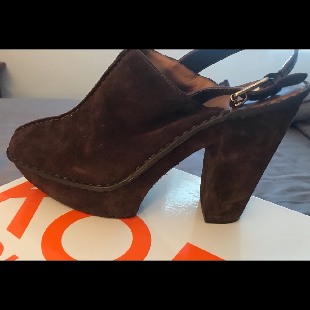 Michael Kors Dark Brown Suede Mules - Picture 4 of 7